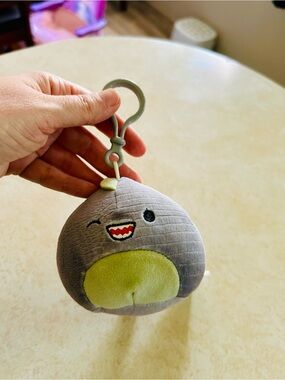(FREE ) Dinosaur Squishmallow Clip-On Keychain Toy
